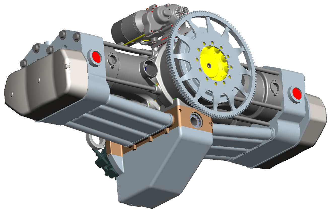 Flugdiesel Flugmotor Flugdiesel Lightweight Diesel Motor Engine Aeronautical Boxermotor